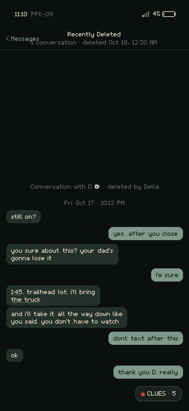 A recently deleted conversation with D